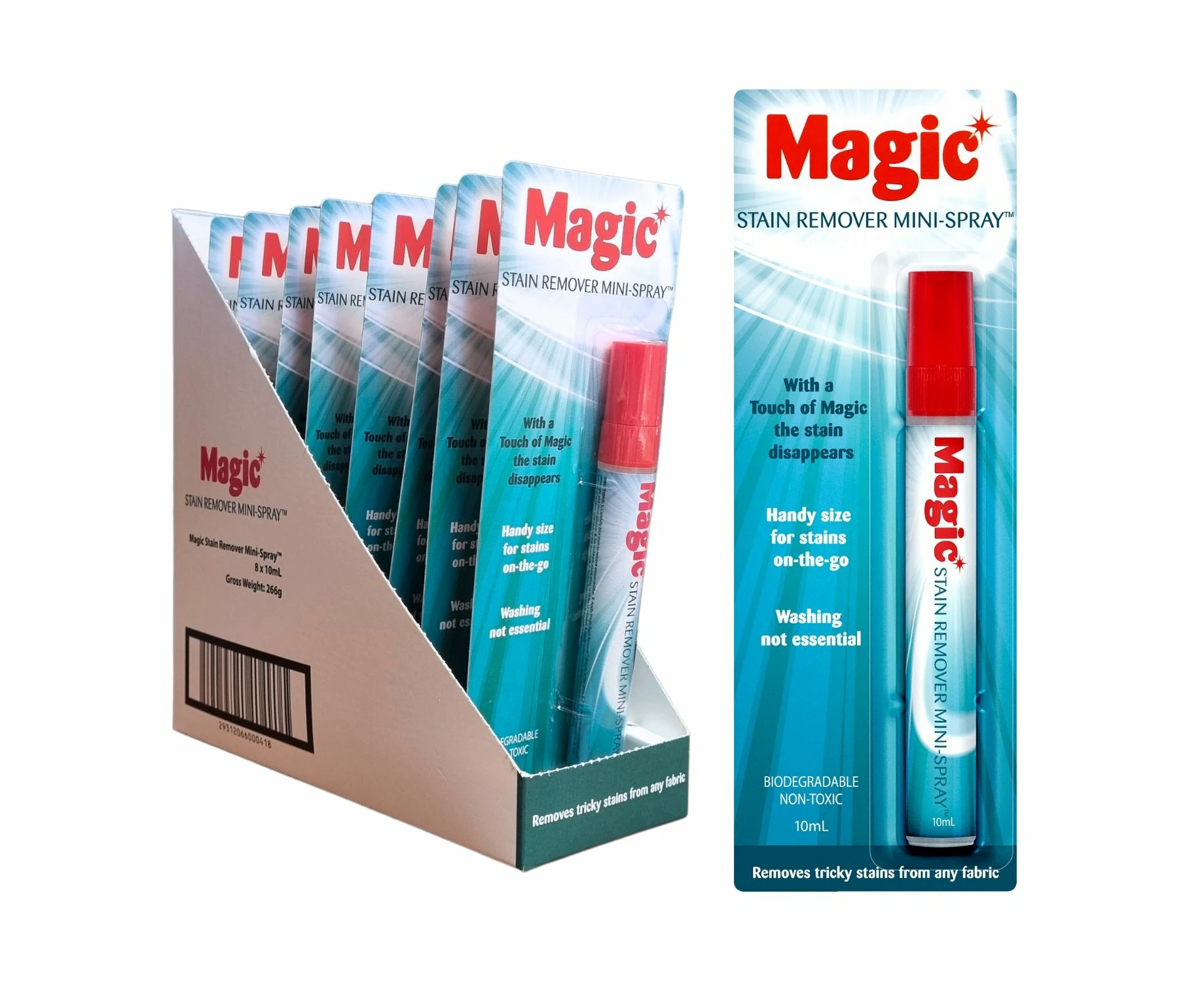 8 x Magic Stain Remover Mini Spray 10mL - Handy On The Go Stain Remover