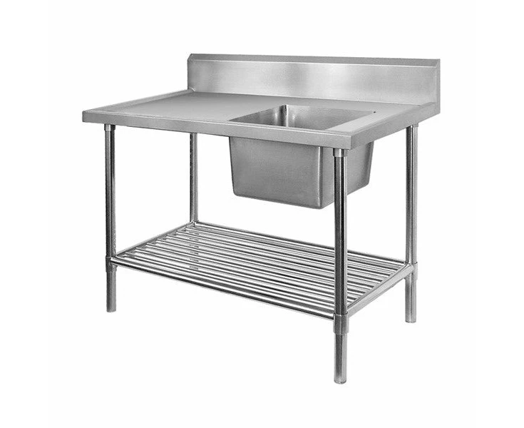 Modular Systems Single Right Sink Bench With Pot Undershelf SSB6-2400R/A - SSB6-2400R/A