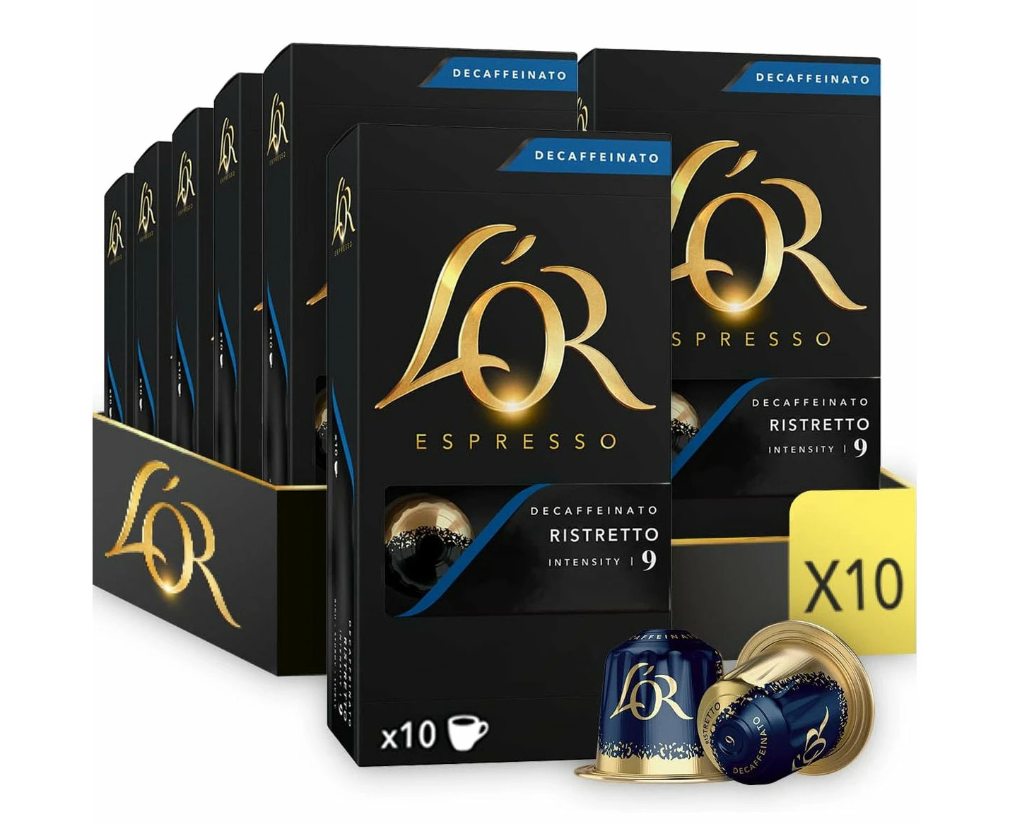 L'or Espresso Coffee Pods Ristretto Decaf Box 100