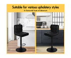 ALFORDSON Set of 2 Ralph L Shape Bar Stools (All Black)