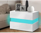 ALFORDSON LED Bedside Table White