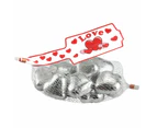 Silver Milk Chocolate Hearts 77g (approximately 10-11 pieces)