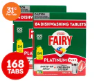 2 x 84pk Fairy Platinum Plus Dishwashing Capsules Lemon