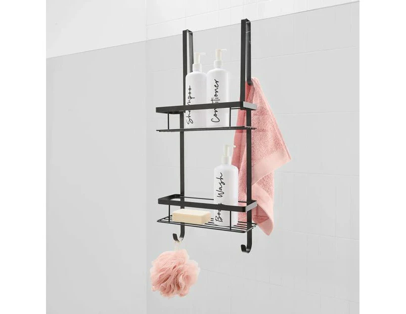 Over Door Shower Caddy, Black - Anko