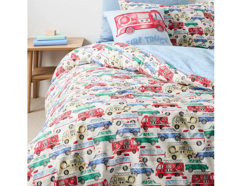 Target Blaze Emergency Vehicles Kids Cotton Quilt Cover Set