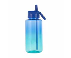 1L Ombre Blue Cylinder Drink Bottle - Anko