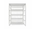 Mesh and Wire 4 Drawer Unit, White - Anko