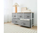 5 Drawer Chest, Grey - Anko