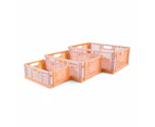 5L Collapsible Crate, Small, Peach - Anko