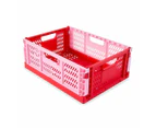 15L Collapsible Crate, Medium, Red - Anko