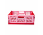 15L Collapsible Crate, Medium, Red - Anko