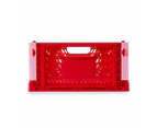 15L Collapsible Crate, Medium, Red - Anko