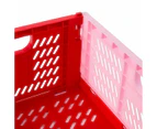 15L Collapsible Crate, Medium, Red - Anko