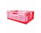 15L Collapsible Crate, Medium, Red - Anko