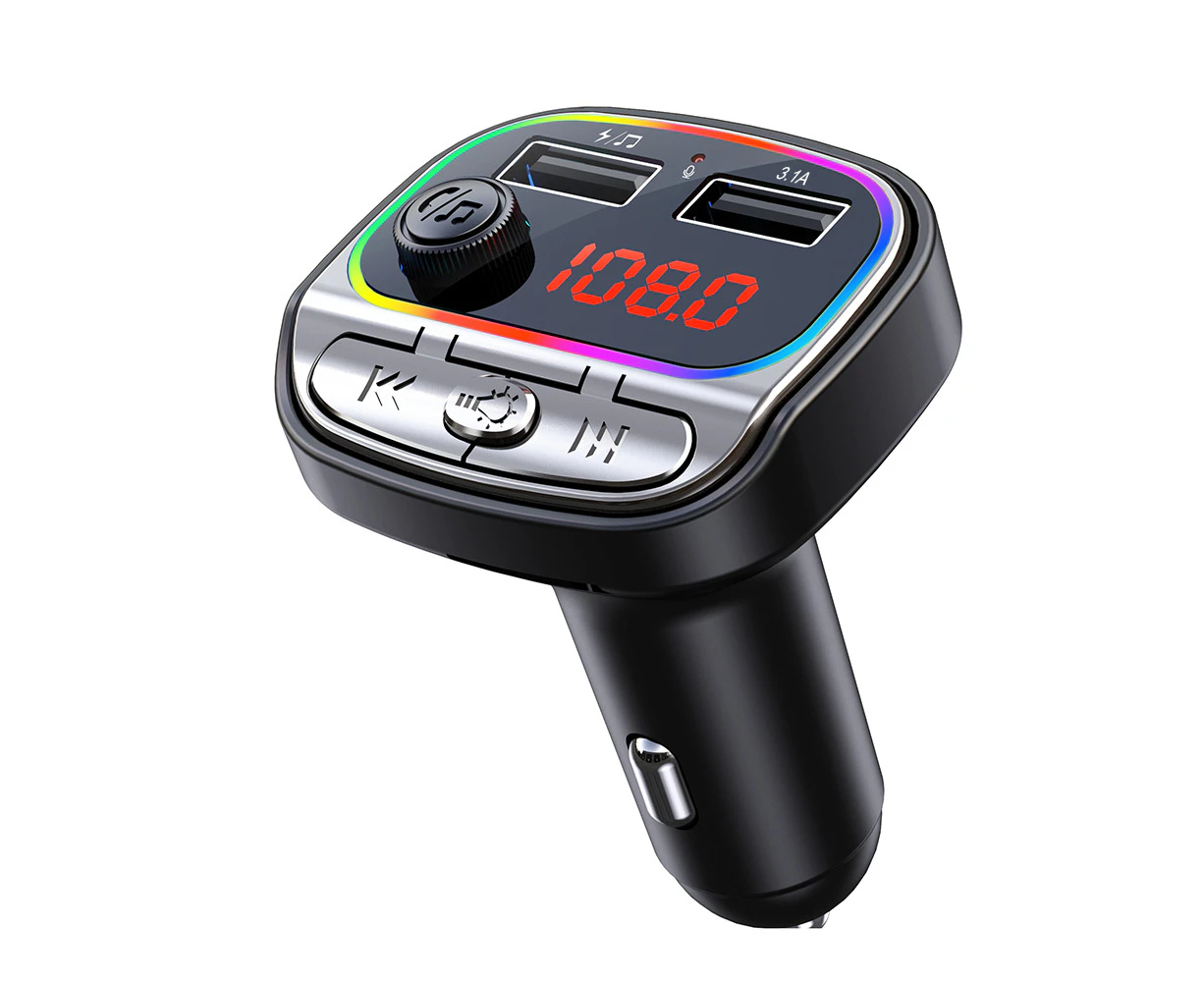 C21 C20 Bluetooth 5.0 FM Transmitter Radio Car Kit Wireless Dual USB Charger MP3 Player Stereo