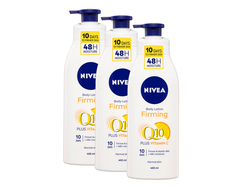 3 x Nivea Firming Q10 Plus Body Lotion 400mL