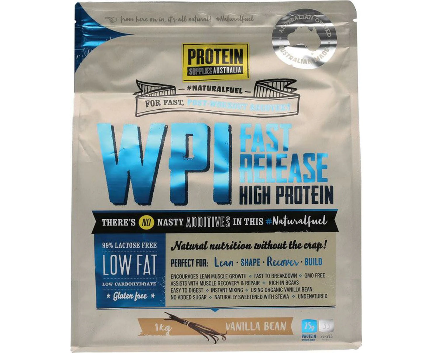 WPI Whey Protein Isolate (Vanilla Bean) - 1kg