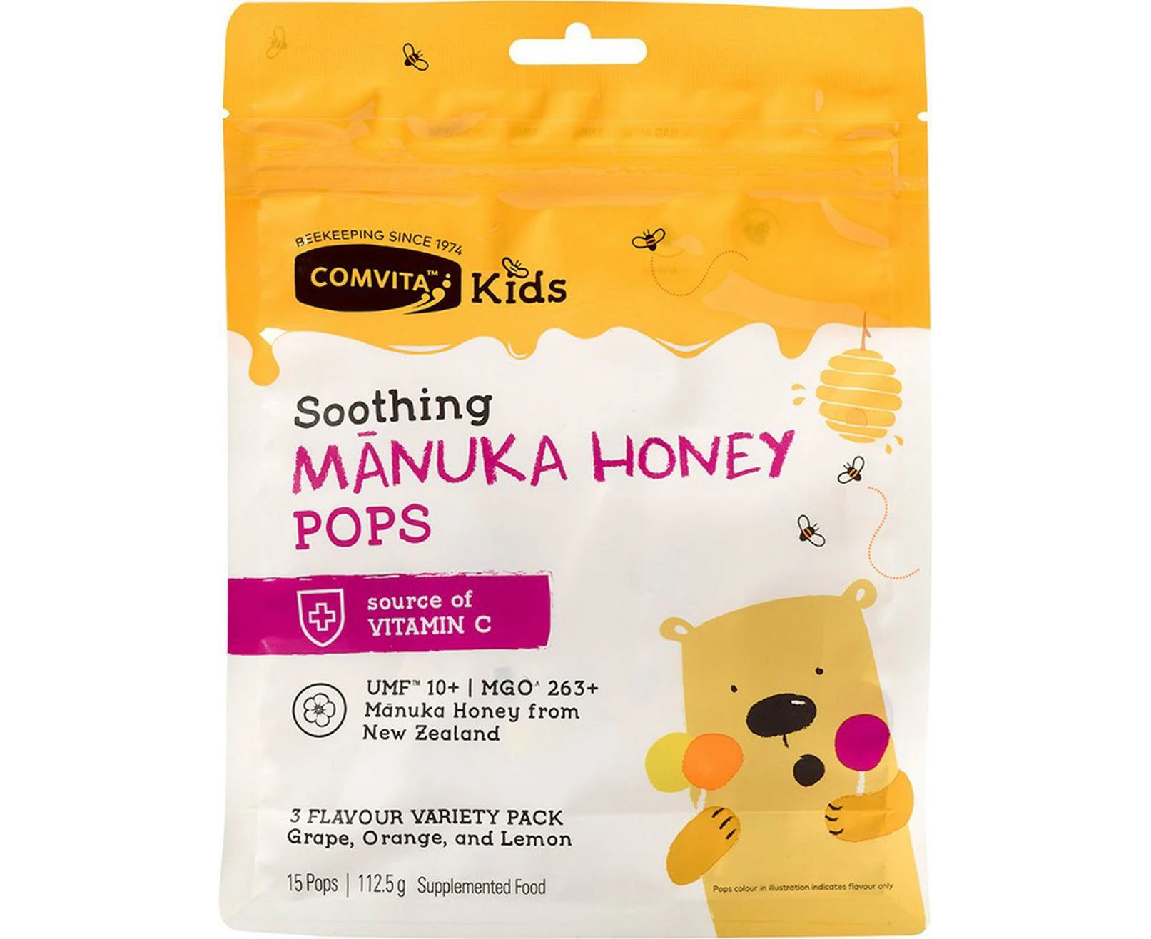 Soothing Manuka Honey Pops Kids (3 Flavour Variety Pack)