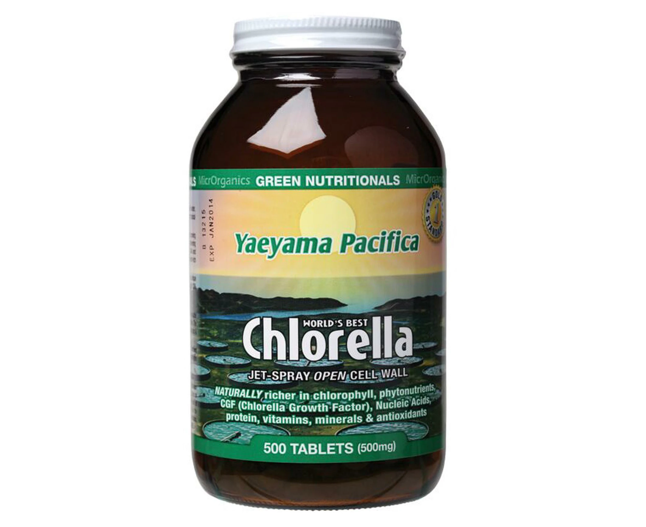 Yaeyama Pacifica Chlorella - 500mg, 500 Tablets