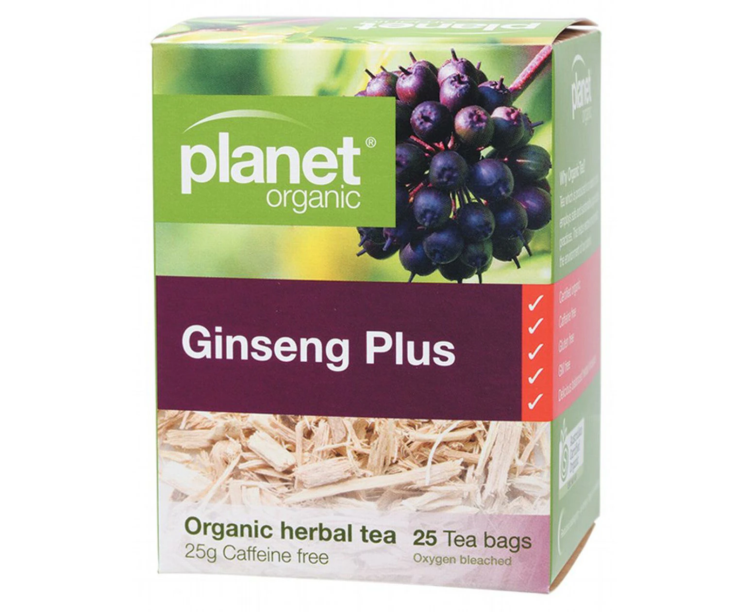 Herbal Tea Bags, 25 Pieces (Ginseng Plus)