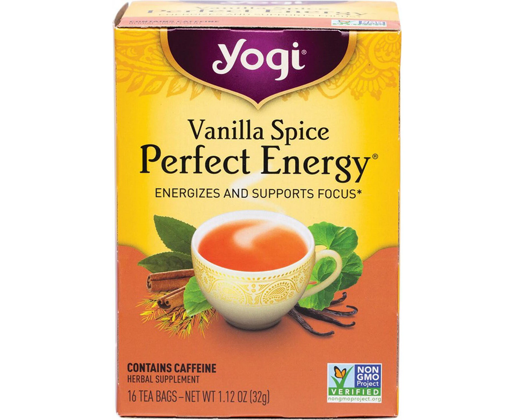 Herbal Tea Bags (Vanilla Spice Perfect Energy), 16 Pieces