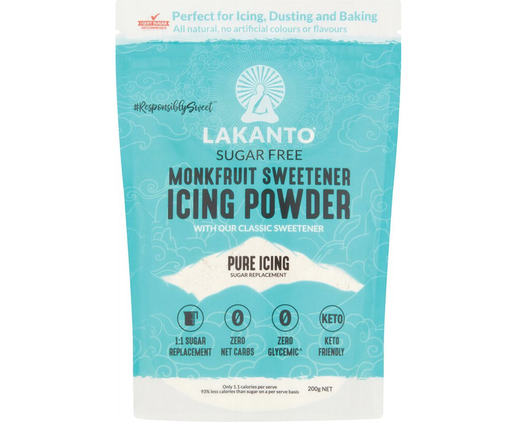 Monkfruit Sweetener, Icing Powder Sugar Replacement - 200g