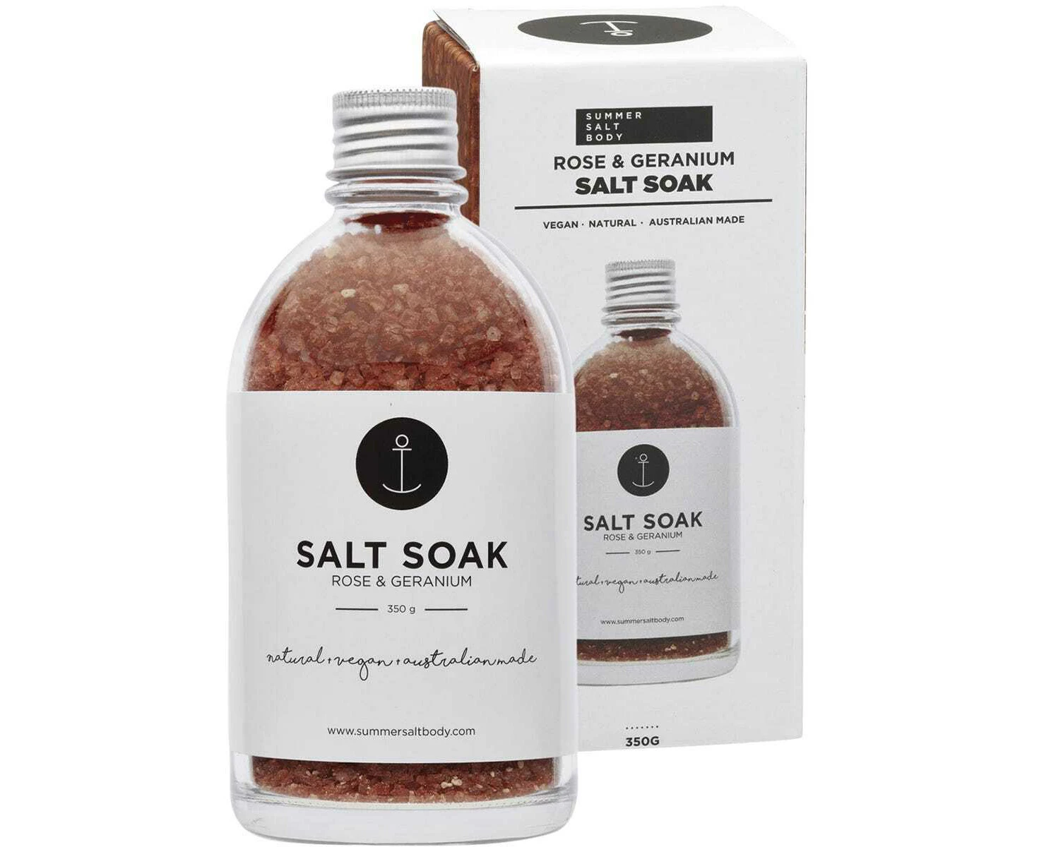 Rose & Geranium Salt Soak 350g