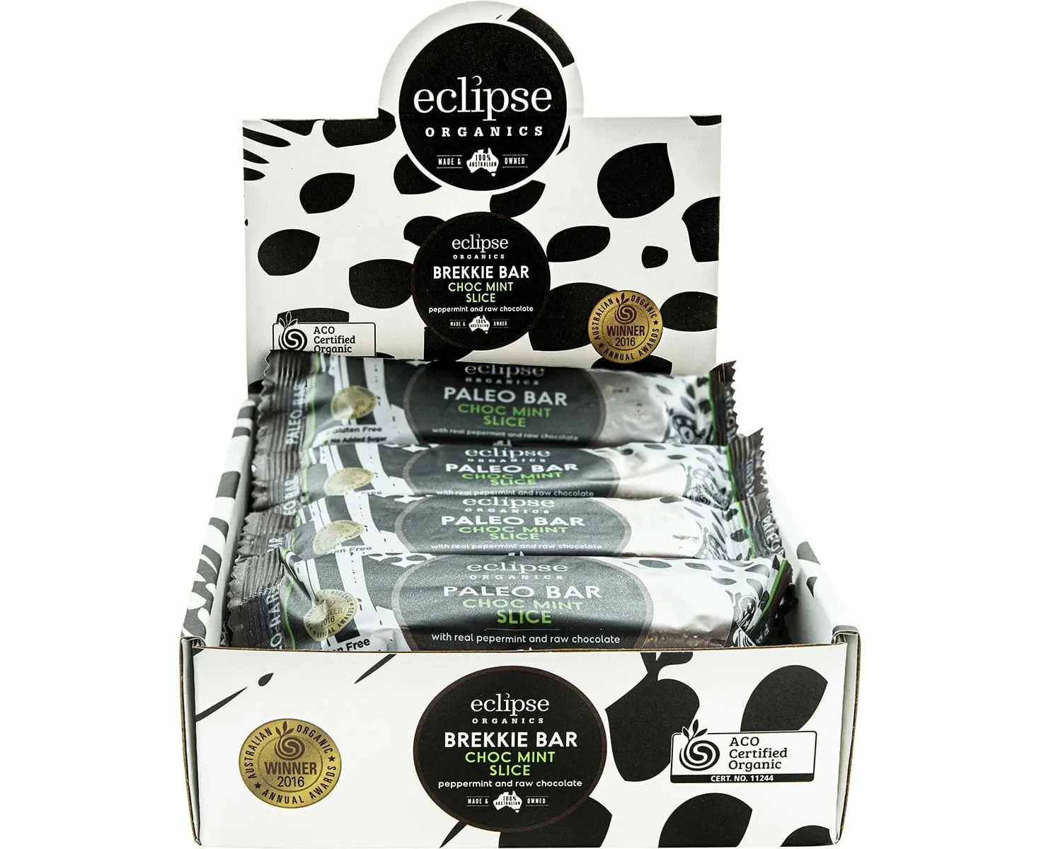 ECLIPSE ORGANICS Raw Paleo Bar Choc Mint Slice 45g 12PK