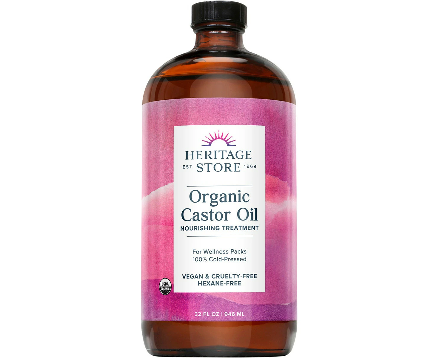 HERITAGE STORE Organic Castor Oil 946ml