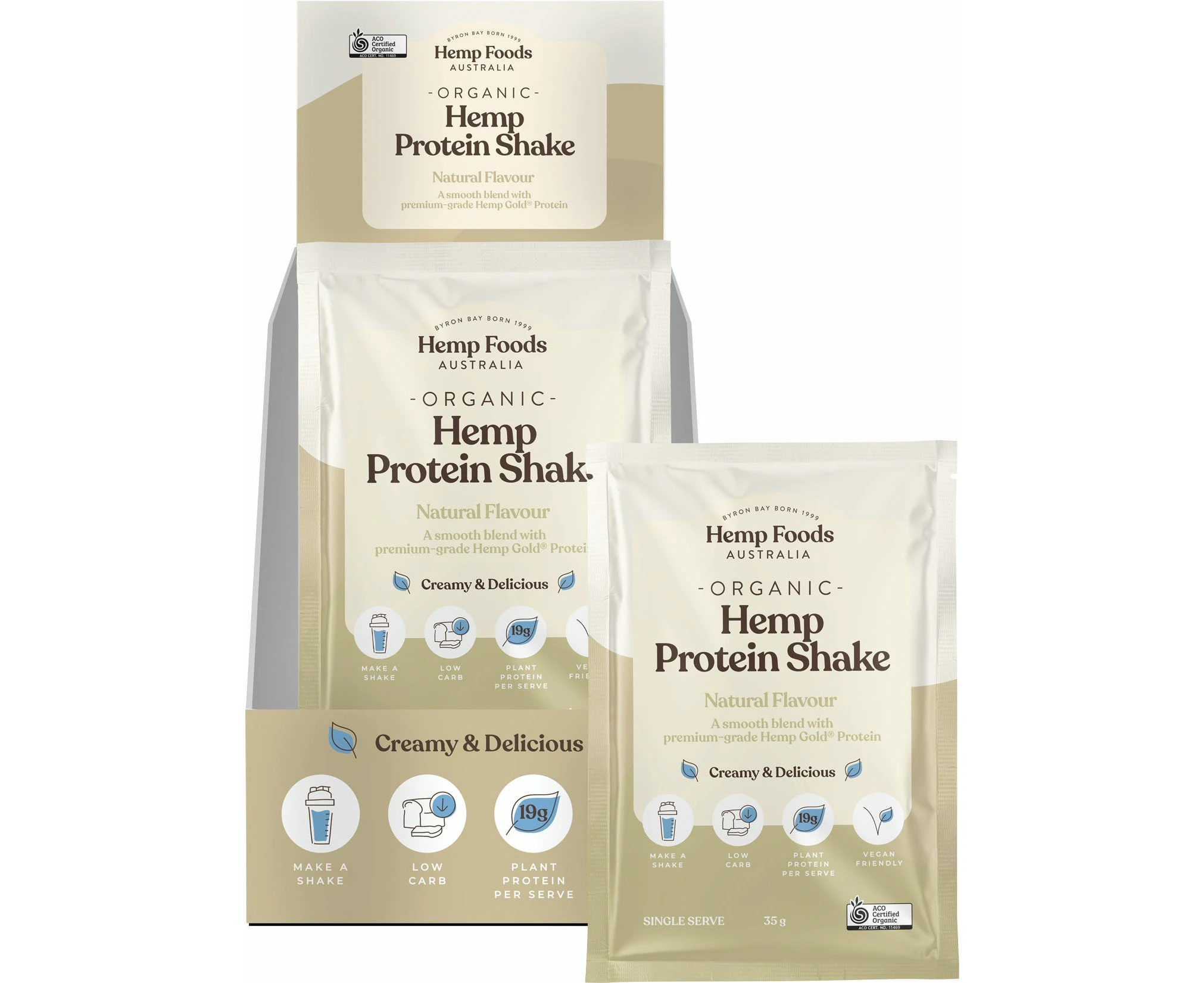 Organic Hemp Protein Shake Natural 7x35g