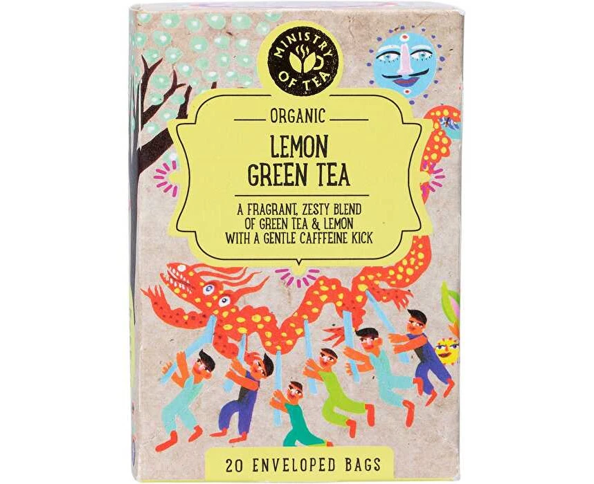 Ministry Of Tea Organic Lemon Green Tea Bags 20pk