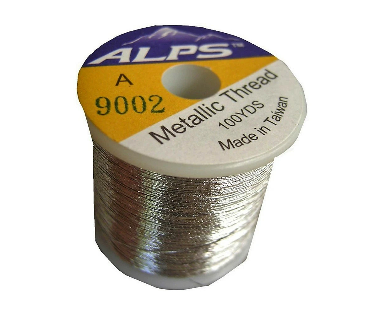 Alps 100yds of Metallic Silver Rod Wrapping Thread-Size A (0.15mm) Thread