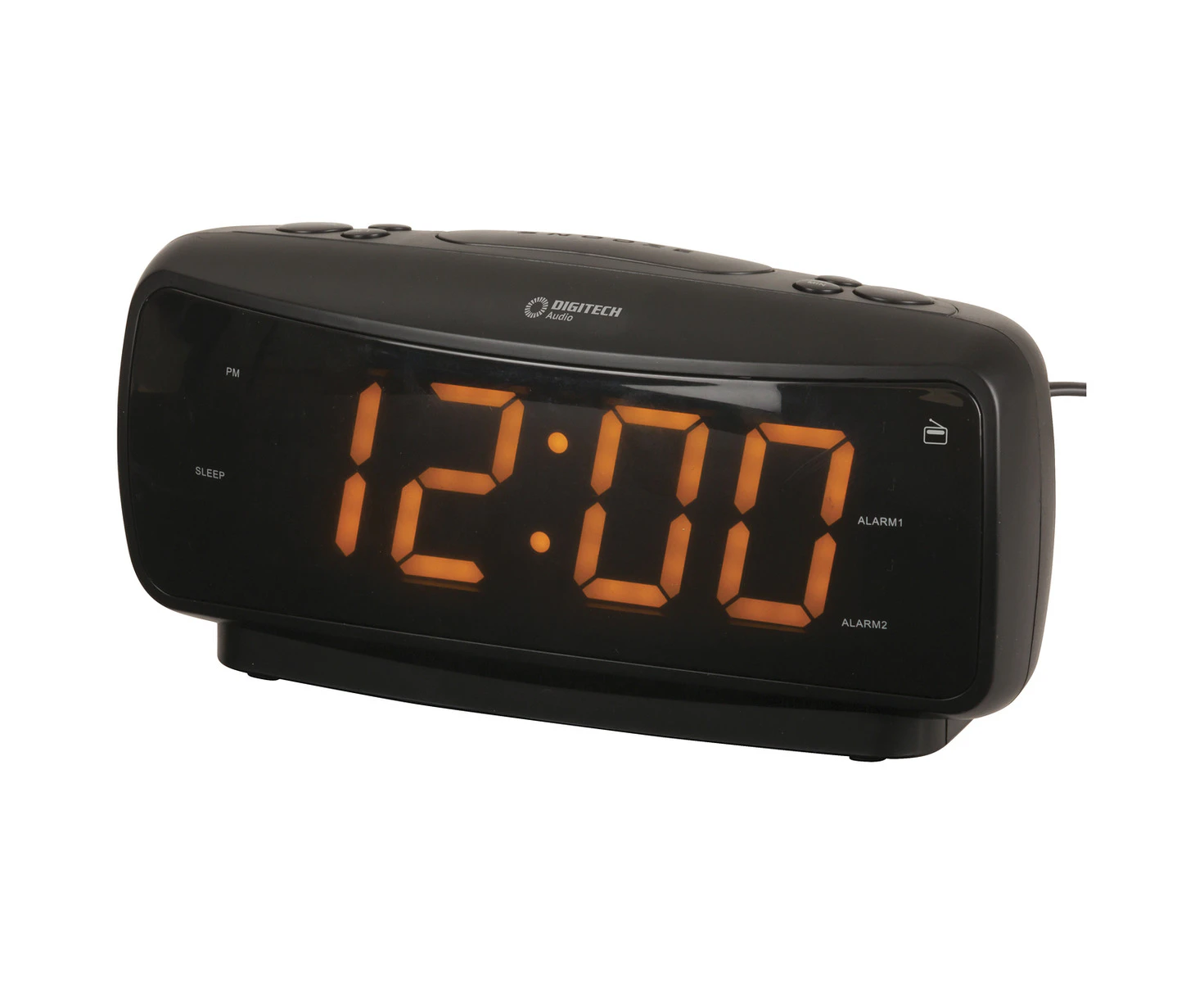 Digitech Large-Digit Alarm Clock with AM/FM Radio