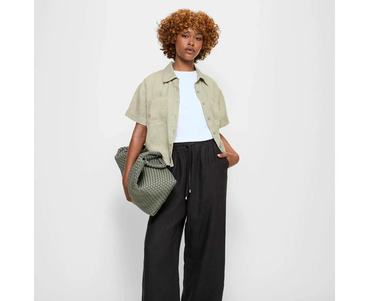 Target Petites European Linen Wide Leg Pants