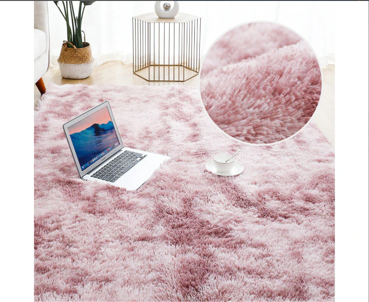 200*230cm Floor Rug Rugs Fluffy Area Carpet Shaggy Soft Large Pads Living Room Bedroom Pad Pink Purple