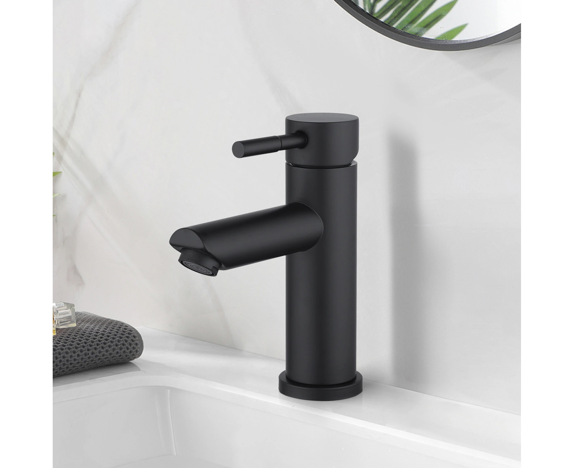 WELS Basin Mixer Tap Black Stainless Steel Bathroom Vanity Sink Faucets basin tap Round