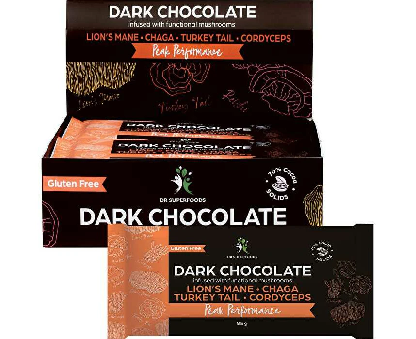 Dr Superfoods Dark Chocolate Bar Peak Performance 12x85g