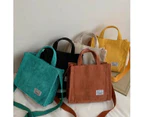 6 Colours Women Corduroy Small Square Shoulder Bag Fashion Crossbody Tote