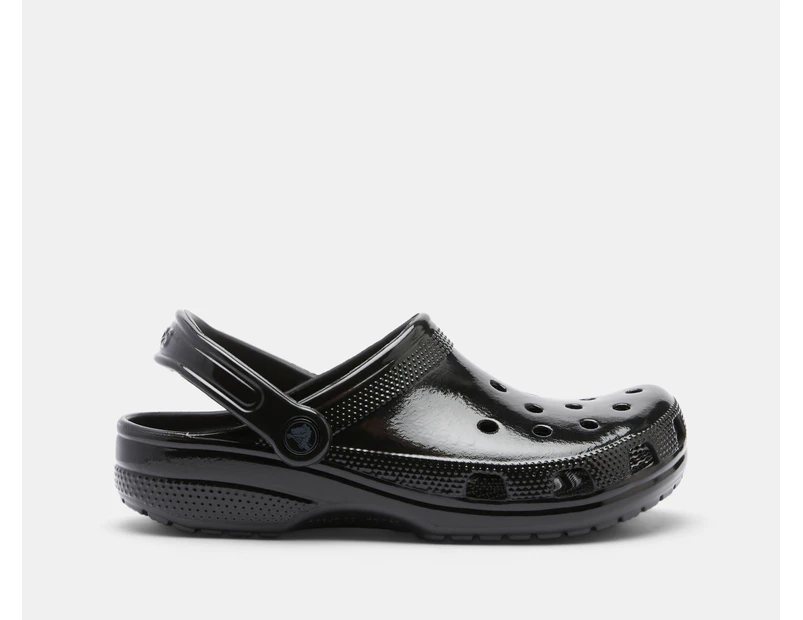 Crocs Unisex High Shine Classic Clogs - Black