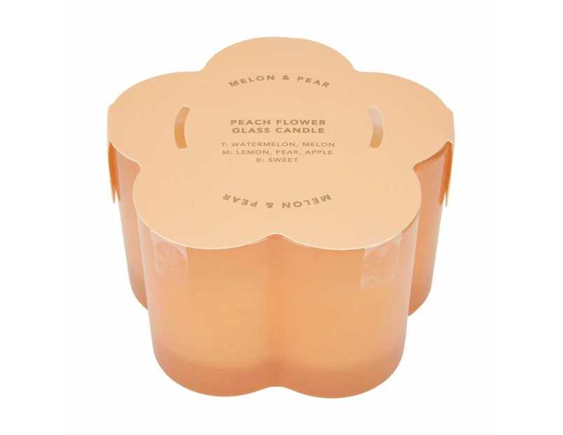 Peach Flower Glass Candle - Anko