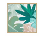 Green Palm Framed Canvas - Anko