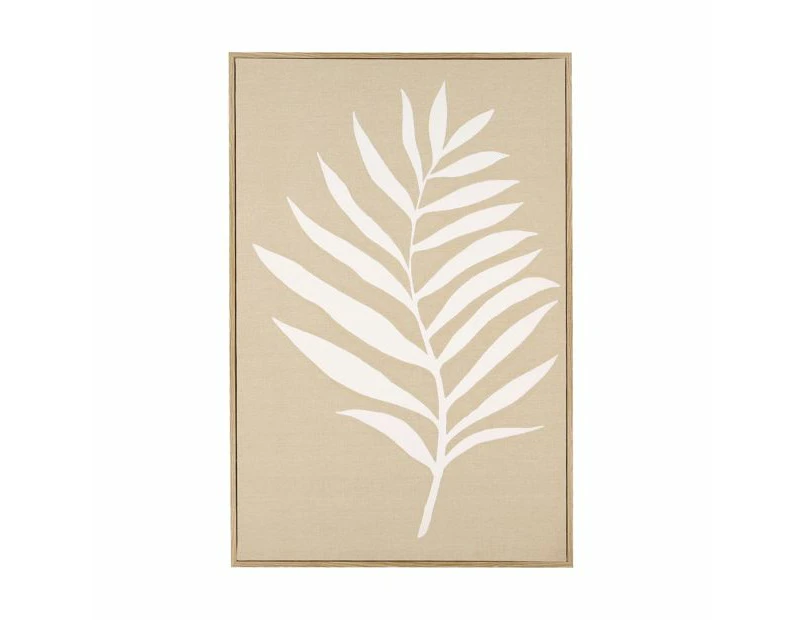 Texture Palm Linen Framed Canvas - Anko