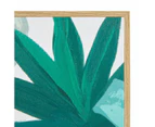 Green Palm Framed Canvas - Anko