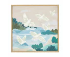 Coastal Birds Framed Canvas - Anko