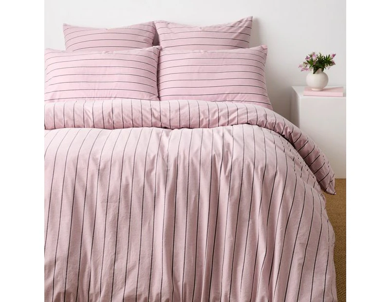 Arlo Stonewash Stripe Quilt Cover Set