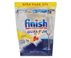 2 x 74pk Finish Powerball Quantum All in 1 Dishwashing Tablets Lemon