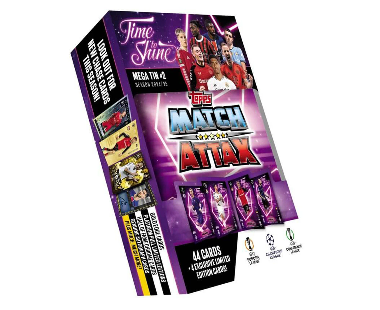 Match Attax UEFA Champions League 2024/2025 Edition Trading Card Mega Tin (Purple)