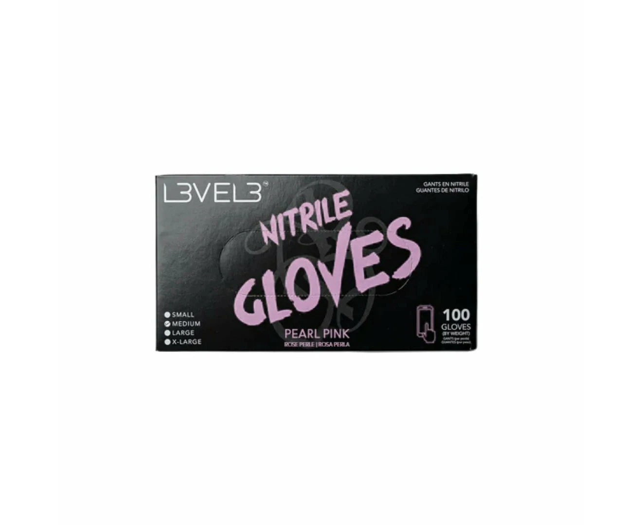 L3VEL3  Professional Nitrile Gloves - Pink