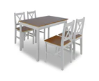 Dining Sets 5 Piece Dining Set Brown And White