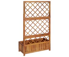 vidaXL Raised Bed with Trellis 85x38x150 cm Solid Acacia Wood